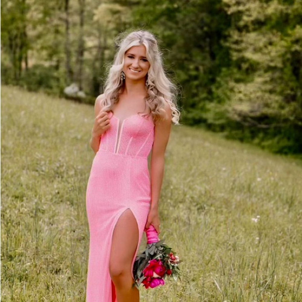 Elegant Pink Evening Gown